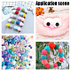 Ahadermaker 10 sacs 10 couleurs bricolage poupée artisanat polyester pom pom DIY-GA0004-66-5