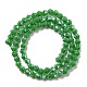 Brins de perles de verre galvanisées de couleur unie opaque GLAA-F029-P4mm-C08-2