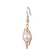Collier pendentif perle naturelle et boucles d'oreilles pendantes SJEW-JS01276-2