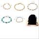 Ensemble de bracelets de cheville en perles tressées en coquille de cauri naturel 5pcs 5 styles AJEW-SZ0002-28-1