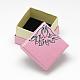 Серебряный тон цветок картон ювелирные коробки CBOX-R036-02-3