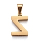 Ion Plating(IP) 304 Stainless Steel Letter Pendants STAS-H127-Z-G-2