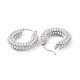 Ring-Creolen aus ABS-Kunststoff mit Imitationsperlen und Perlen EJEW-E277-06P-2