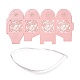 レーザーカット紙は、ハートと花のキャンディーボックスをくり抜く  リボン付きの正方形  結婚式のベビーシャワーパーティーのためのギフト包装を好む  ピンク  5x5x7.6cm CON-C001-04-2