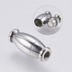 304 Stainless Steel Magnetic Clasps with Glue-in Ends STAS-F139-080P-1