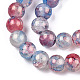 Baking Painted Crackle Glass Bead Strands DGLA-R053-03H-3