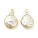 Colgantes de perlas keshi naturales barrocas PEAR-P004-37KCG-3