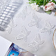 GORGECRAFT 50PCS White Butterfly Lace Trim Organza Applique Patches Butterflies Fabric Embroidery Sewing Lace DIY Craft Decor Embellishments for Clothes Wedding Bride Hair Accessories Dress Curtain DIY-WH0401-39A-4