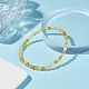 Bracelet extensible perlé rond opale jaune naturel BJEW-JB07901-2