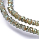 Chapelets de perles en verre électroplaqué GLAA-F079-FR08-3