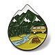 Outdoor Camping Theme with Word Back To Nature Enamel Pin JEWB-D020-02C-1