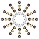 チベット様式の合金ウェーブのスペーサービーズ  フラットラウンド  鉛フリー＆カドミウムフリー  ミックスカラー  10x1mm  穴：2mm PALLOY-CJ0001-53-NR-7