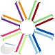 8 Paar 8 Farben gelockte Polyester-Schnürsenkel ohne Binden&nbsp;AJEW-CP0010-32C-1