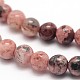 Rhodonite naturelle chapelets de perles rondes G-P128-60-4mm-3