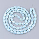 Electroplate Opaque Solid Color Glass Beads Strands EGLA-T020-02D-2