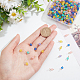 DICOSMETIC 400Pcs Acrylic Dangle Charms Frosted Crystal Charms Facted Drop Beads Charms with Brass Findings Small Multi-Colored Cone Charms for Jewelry Making FIND-DC0001-49-3