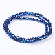 Chapelets de perles en verre électroplaqué EGLA-J026-3mm-F18-3