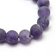 Frosted Natural Amethyst Round Bead Strands X-G-M064-4mm-13-2