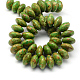 Brins de perles rondelles turquoise synthétiques teints TURQ-Q100-02A-02-2