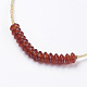 Collane di perline naturali di citrino e giada rossa NJEW-K108-04-03-2