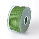 編み紐  革のアクセサリーコード  ジュエリーDIY製版材料  グリーン  3mm  約5.46ヤード（5m）/ロール WL-I003-3mm-D-07-2
