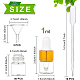 BENECREAT 50 Pack 1ml Clear Glass Bottles with Dropper Pipettes Mini Empty Eye Glass Dropper Bottles with Pipettes MRMJ-BC0002-04-2