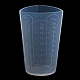 計量カップ  レジンクラフト用の目盛り付きシリコンミキシングカップ  透明  9.7x9.8x14.8cm  容量：500ml（16.91fl.oz） TOOL-Q027-01C-2