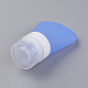 創造的なポータブルシリコンポイントボトリング  シャワーシャンプー化粧品エマルジョン貯蔵ボトル  コーンフラワーブルー  92x58.5mm  容量：約37ml（1.25液量オンス） X-MRMJ-WH0006-E03-37ml-2