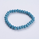 Opaque Solid Color Crystal Glass Beaded Stretch Bracelets BJEW-JB03498-2