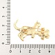 合金ラインストーンブローチ  猫と桜のエナメルピン（女性用）  ゴールドカラー  25x39x2mm JEWB-P023-03G-3