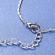 Платина тон железную цепь кулон ожерелья NJEW-M145-04H-3