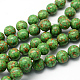 Chapelets de perle ronde en turquoise synthétique teintée TURQ-Q100-01C-02-1