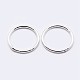 925 anillos redondos de plata esterlina STER-F036-03S-0.8x4-2