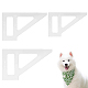 CHGCRAFT 3 PCS Dog Bandanas Sewing Templates Acrylic Quilting Templates DIY Craft Creative Quilting Cutting Template for Small Medium Large Dogs Cats DIY-WH0034-84E-1