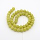 Natural Olive Jade Round Bead Strands G-P070-34-4mm-3