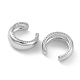 Boucles d'oreilles manchette en laiton placage anneau rack pour femmes hommes EJEW-K245-11P-2