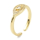 Evil Eye Real 18K Gold Plated Cuff Rings for Women Gift ZIRC-C021-08G-3