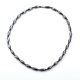 非磁性の合成ヘマタイトビーズネックレス  真鍮マグネットクラスプ付き  18インチ（45.8cm） NJEW-JN02274-1