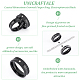 UNICRAFTALE 12Pcs Black Stainless Steel Frosted Blank Ring Size 6 Crystal Rhinestone Grooved Ring Round Empty Ring for Inlay Ring Jewelry Band Making and Gift RJEW-UN0002-46EB-5
