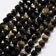 Chapelets de perles en obsidienne dorée naturelle G-K209-02I-8mm-1