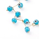 Bracelets de perles faits à la main au chalumeau mauvais œil BJEW-JB05855-04-2