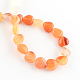 Dyed Natural Red Agate Bead Strands G-R190-09-2