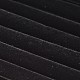 木製の長方形のリングボックス  ベルベットで覆われた  ガラスと鉄の留め金付き  ブラック  20.2x15.1x4.9cm OBOX-L001-06A-4
