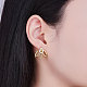 SHEGRACE 925 Sterling Silver Gold Plated Stud Earrings JE668C-3