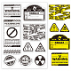 カスタムPVCプラスチッククリアスタンプ  DIYスクラップブッキング用  装飾的なフォトアルバム  カード作り  警告サイン  160x110x3mm DIY-WH0448-0478-1
