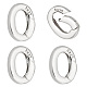 PH PandaHall 4pcs Sterling Silver Spring Gate Rings Oval Spring Clasp Metal Spring Gate Rings Spring Ring Connector Clasp Necklace Enhancer Shortener Clasp for Bracelet Anklet Jewelry Making STER-PH0001-53-1