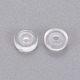 イヤリングのスクリューバッククリップ用の快適なシリコンパッド  抗痛み  イヤリングクッションのクリップ  透明  5.5x1.5mm  穴：1.6mm