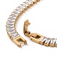 Clear Cubic Zirconia Tennis Bracelet  304 Stainless Steel Chain Bracelet for Women  Golden  8-5/8 inch(22cm) BJEW-E009-03G-4