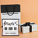 炭素鋼カッティングダイステンシル  DIYスクラップブッキング用  フォトアルバム  装飾的なエンボス紙カード  ステンレス鋼色  楽器  81~83x103~155x0.8mm  2個/セット DIY-WH0309-1443-5
