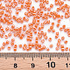 ガラスシリンダービーズ  シードビーズ  不透明色の光沢  丸い穴  サンゴ  1.5~2x1~2mm  穴：0.8mm  約8000個/袋  約1ポンド/バッグ SEED-S047-L-003-4